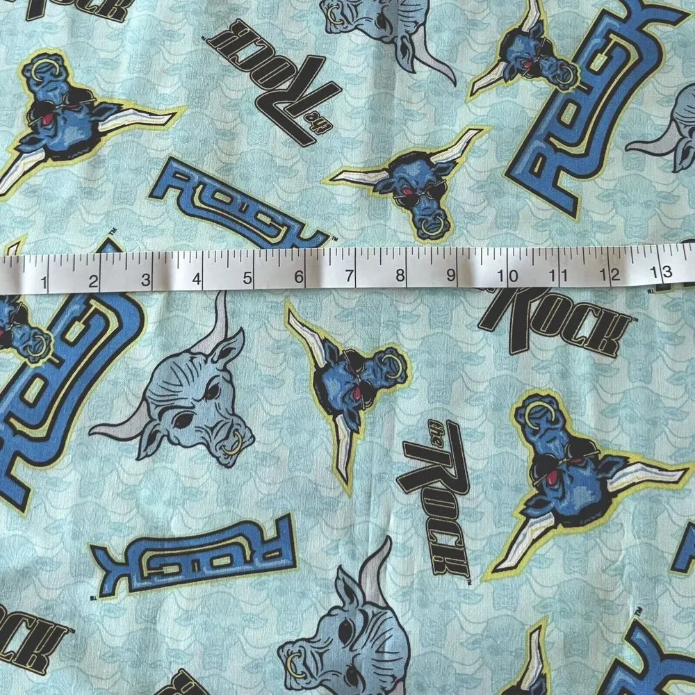 Vintage 1999 The Rock Fabric World Wrestling Federation Fabric Cotton 1 1/4yd